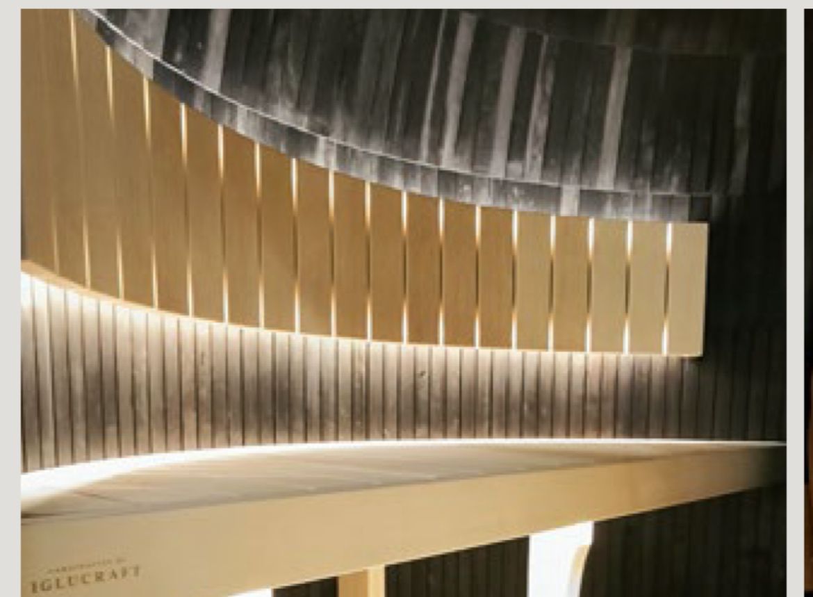 Sauna interior detail